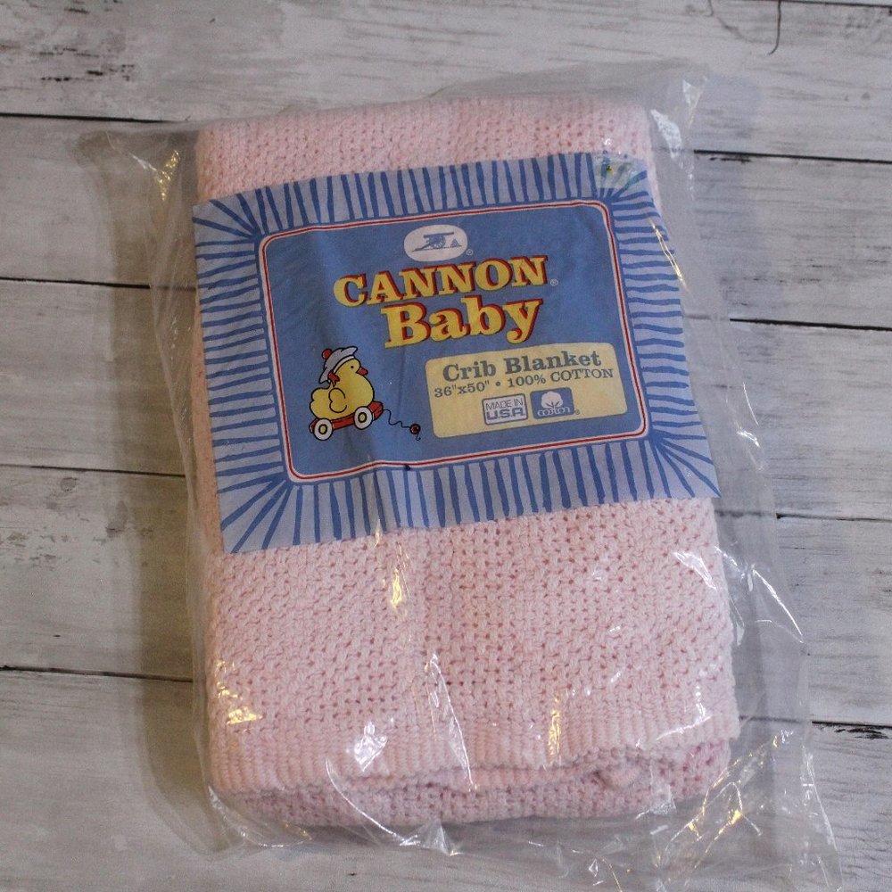 Cannon Vintage Baby Crib Blanket Waffle Weave